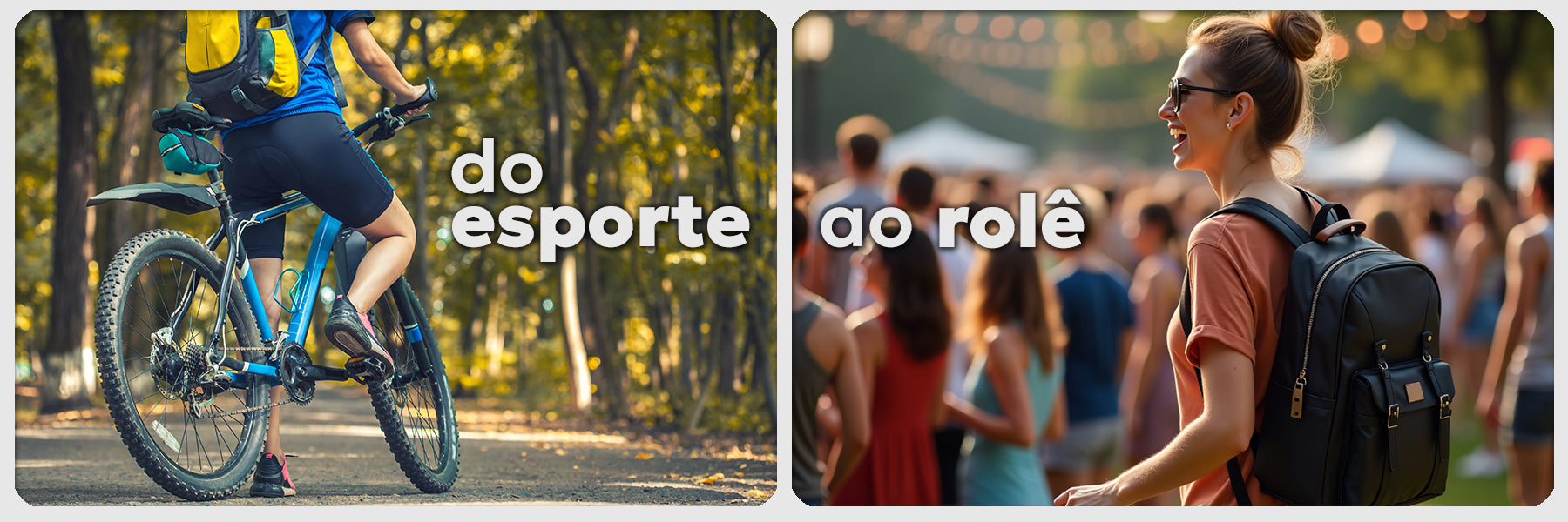 Banner promocional da categoria Esporte e Lazer — tudo para seu passeio, treino ou aventura com frete grátis