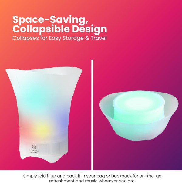 Balde Cerveja LED com Caixa de Som Bluetooth