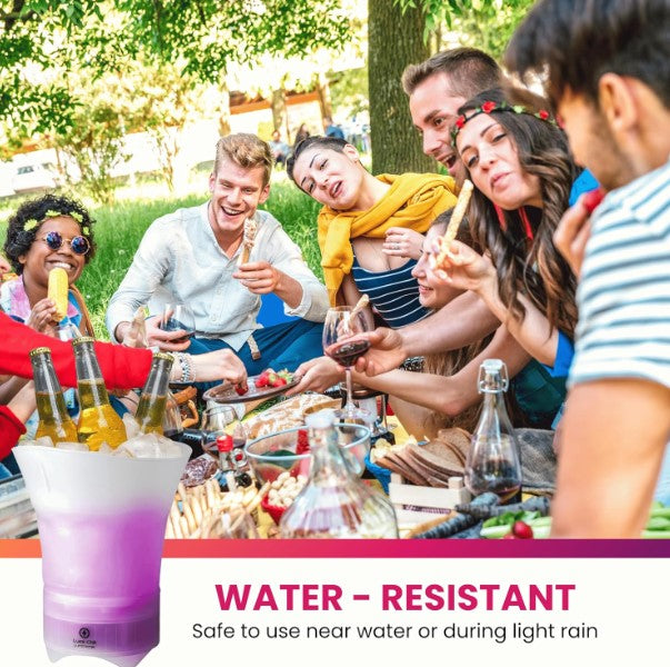 Balde Cerveja LED com Caixa de Som Bluetooth