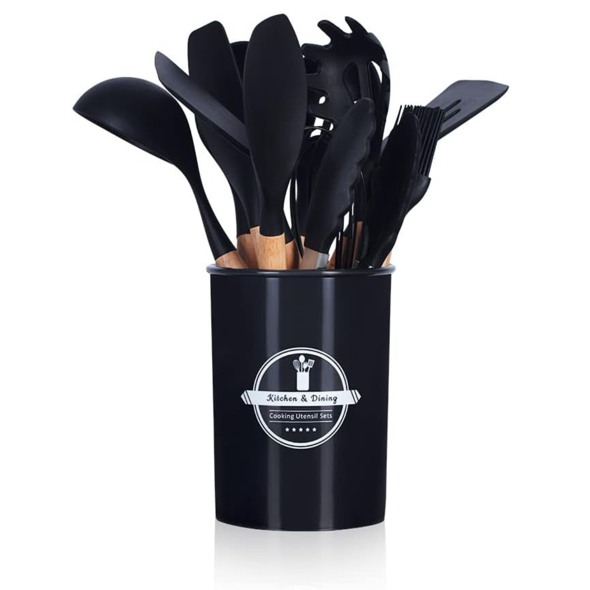 Kit Utensílios de Cozinha 12Pçs | Preto