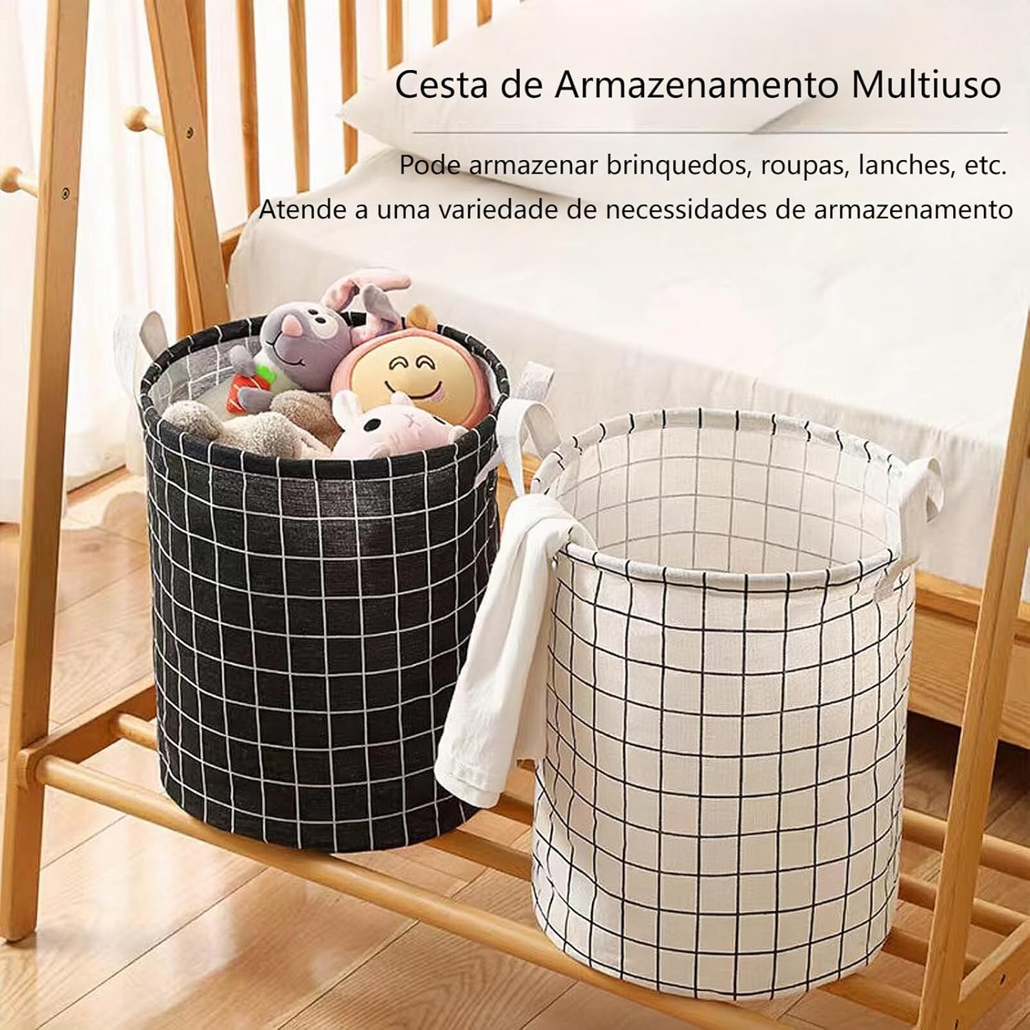 Cesto Organizador Roupa Suja Multiuso 40L | Cores Sortidas