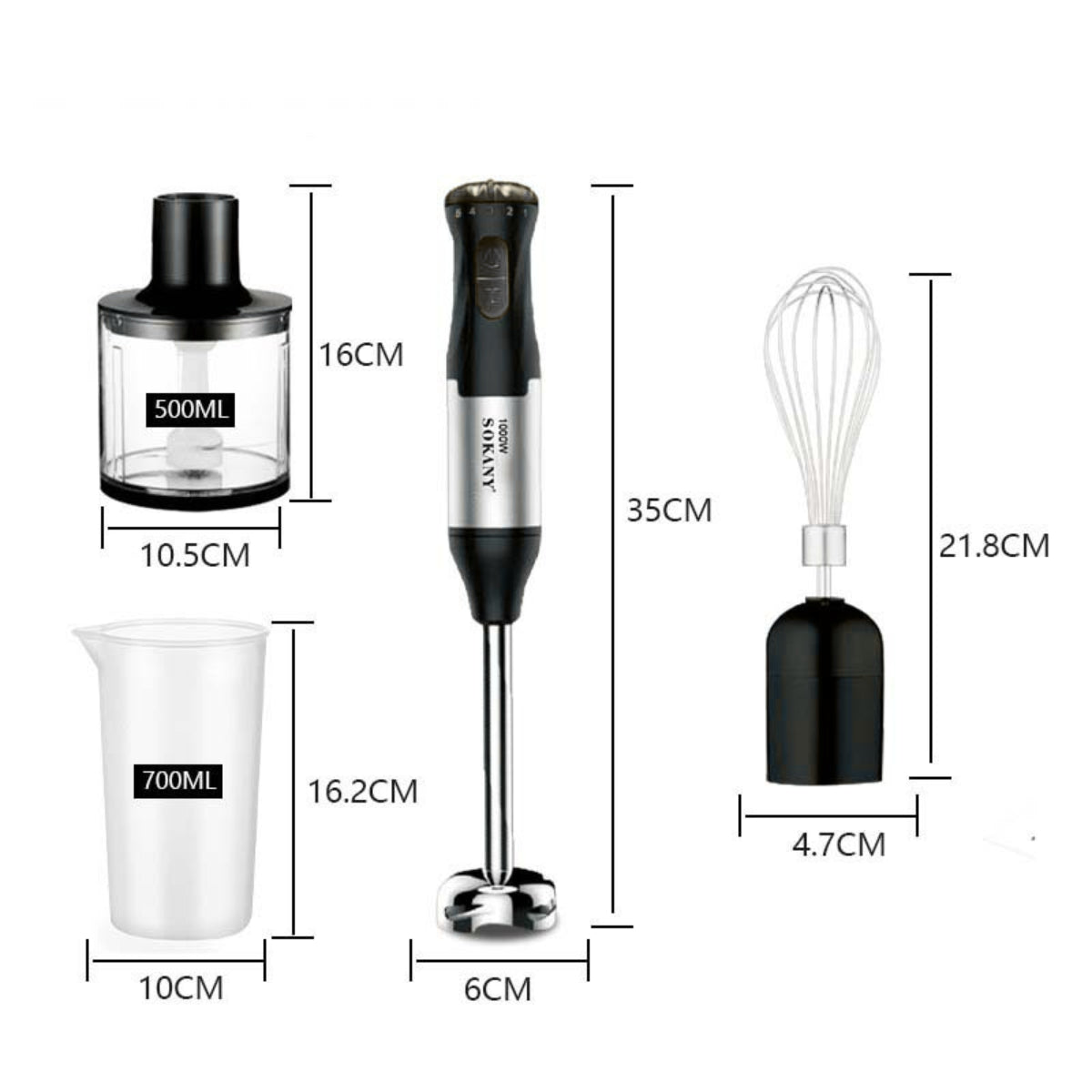 Mixer de Mão Elétrico 4 em 1 Multifunção 127v