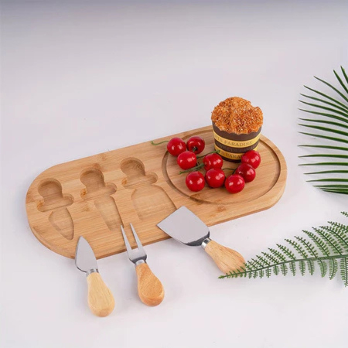 Kit Abridor de Vinho Elétrico + Tábua de Frios com Espátulas