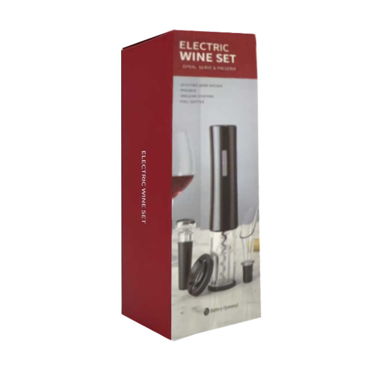 Kit Abridor de Vinho Elétrico + Tábua de Frios com Espátulas