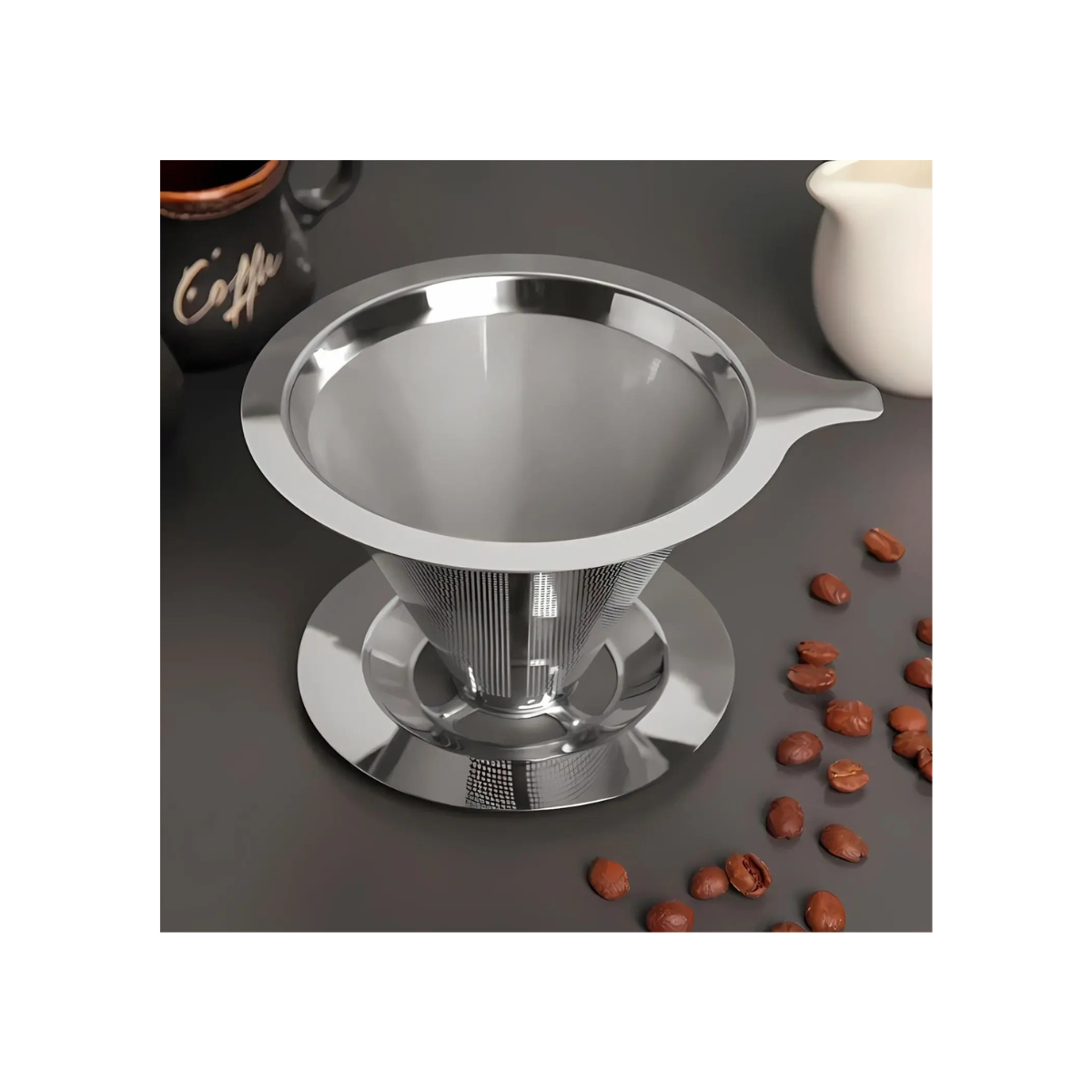 Kit Café: Jarro Garrafa Térmica 1L + Coador de Café Inox
