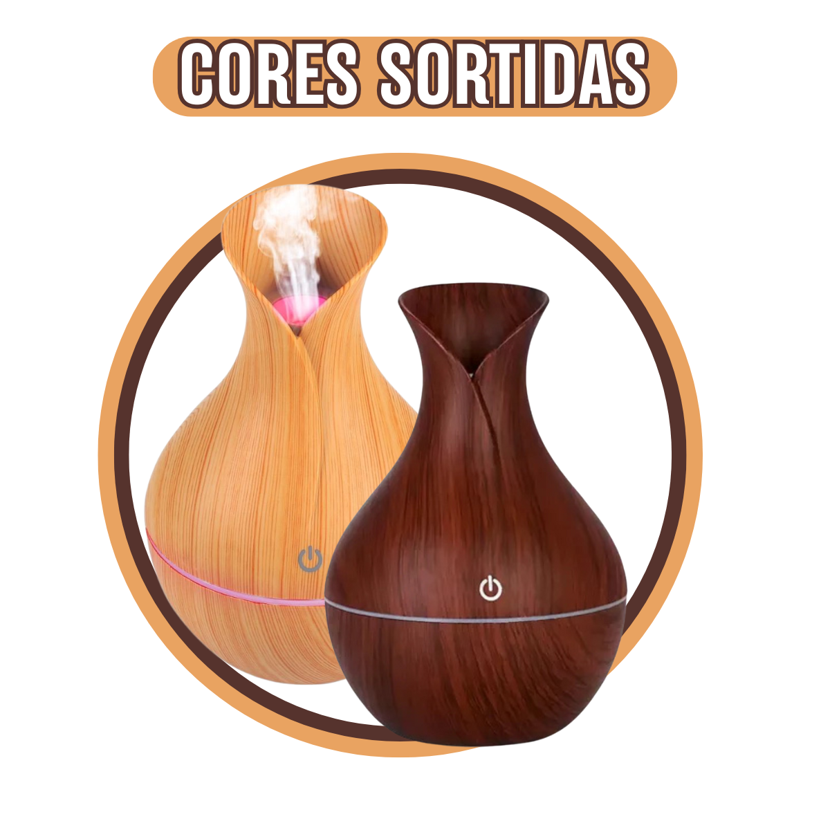 Umidificador de Ar com Difusor de Aromas LED Bivolt