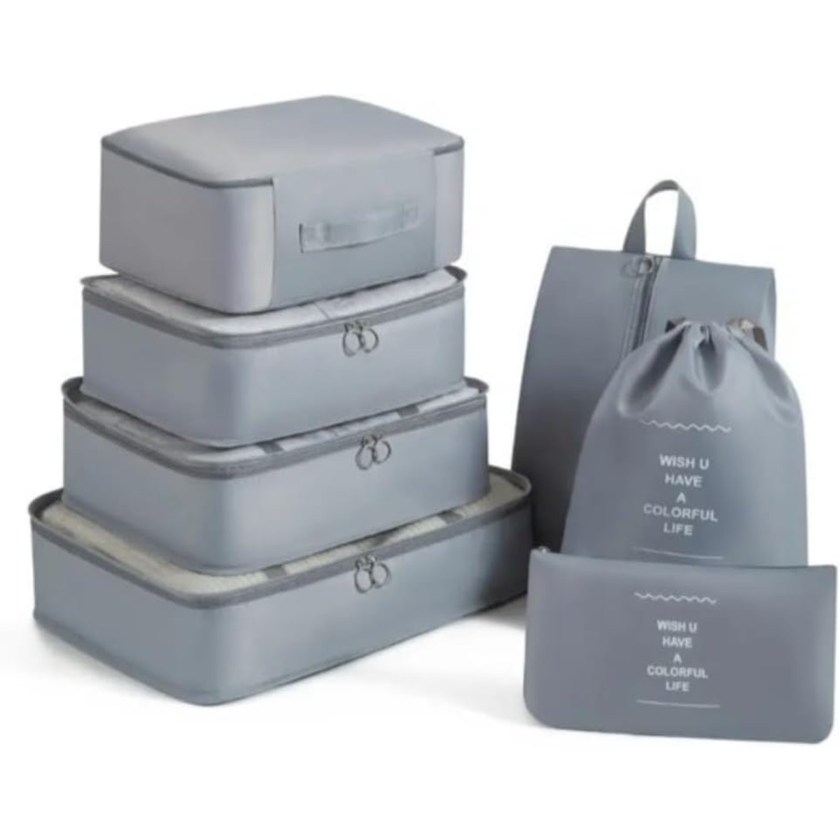 Kit Organizador de Mala para Viagens 7 Peças