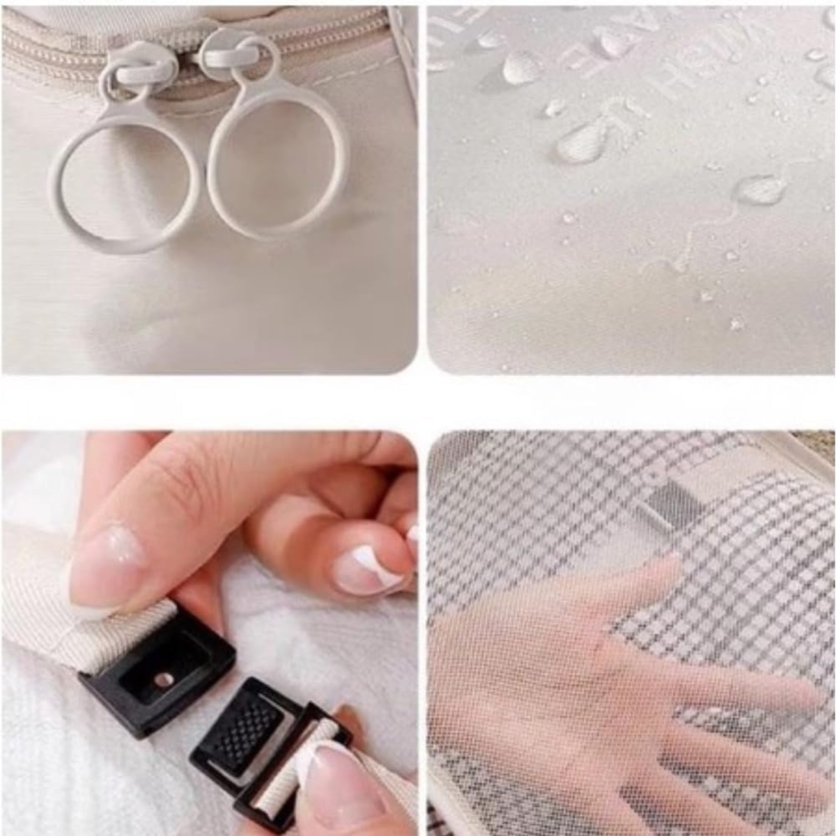 Kit Organizador de Mala para Viagem 7 Peças | Branco ou Rosa