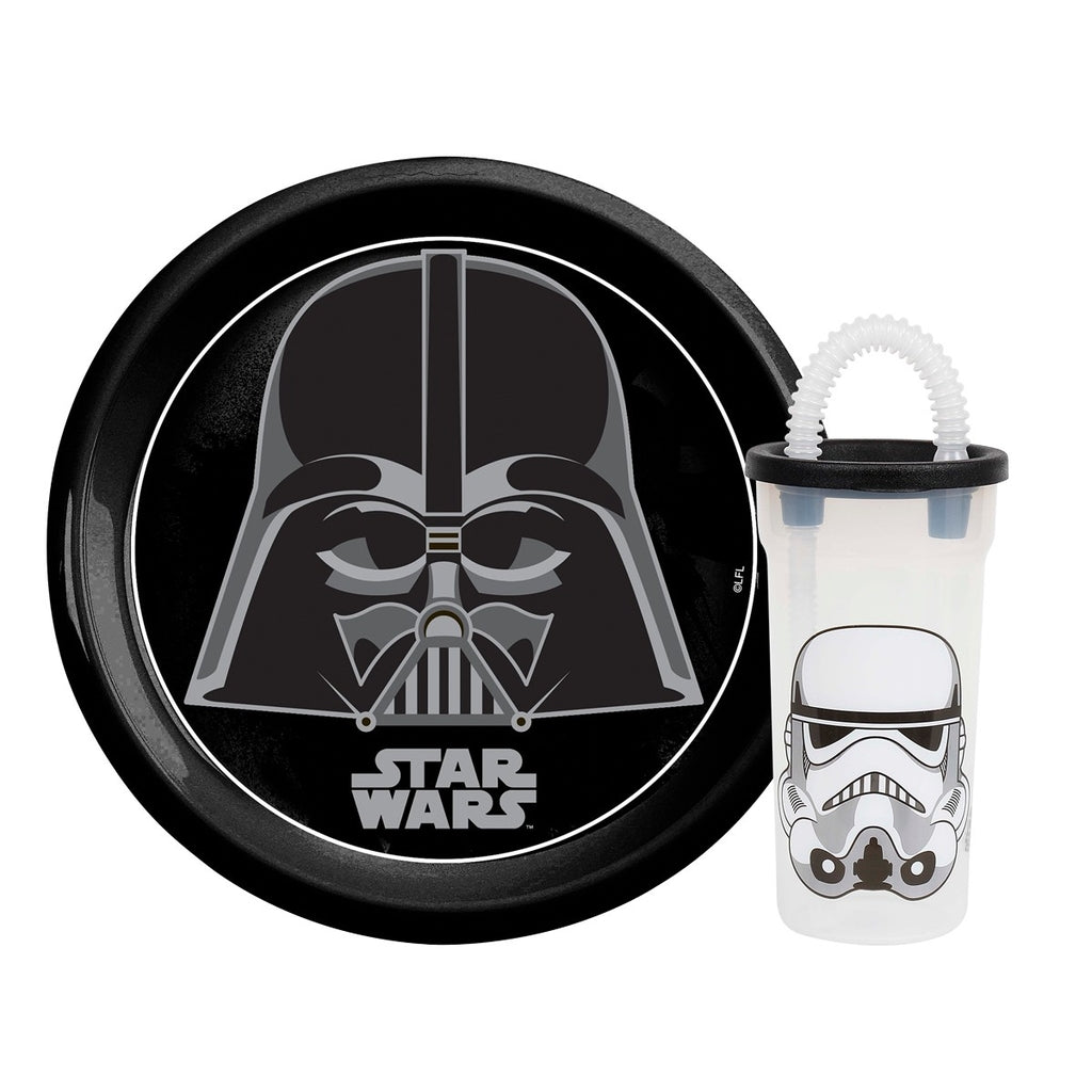 Kit Refeição Star Wars BabyGo | Prato + Copo 440ml