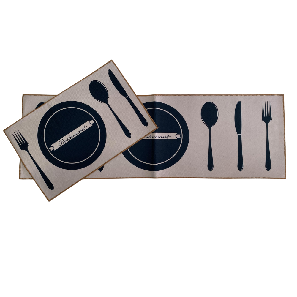 Kit Tapete e Passadeira Antiderrapante para Cozinha