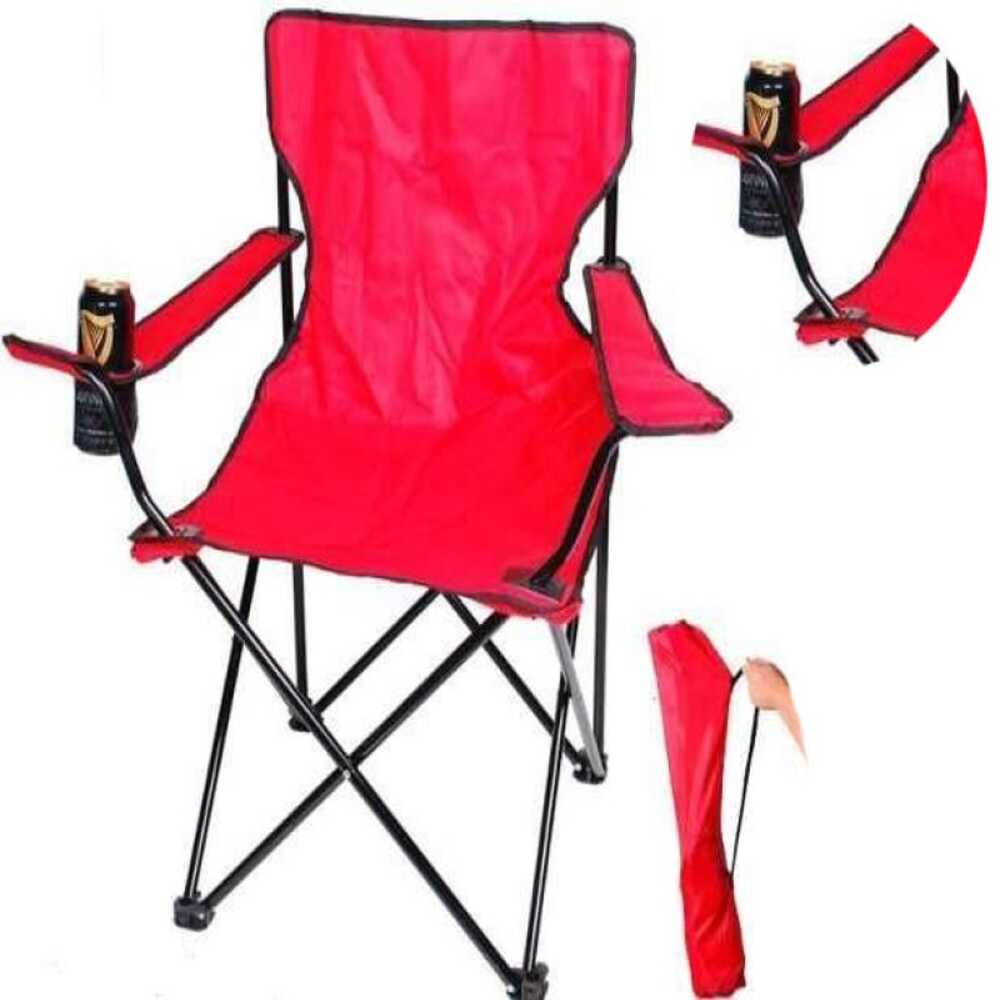 Cadeira Camping Dobrável com Porta Copo e Bolsa