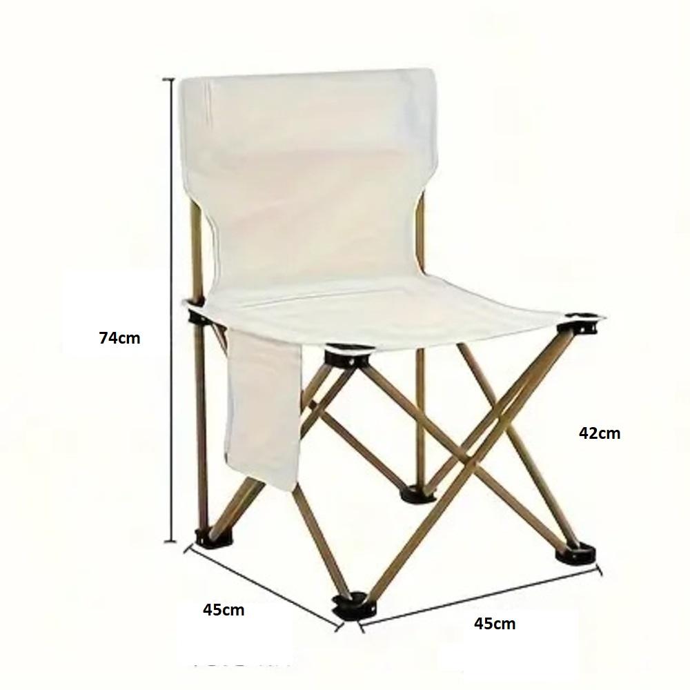 Cadeira Camping Dobrável com Bolso Lateral