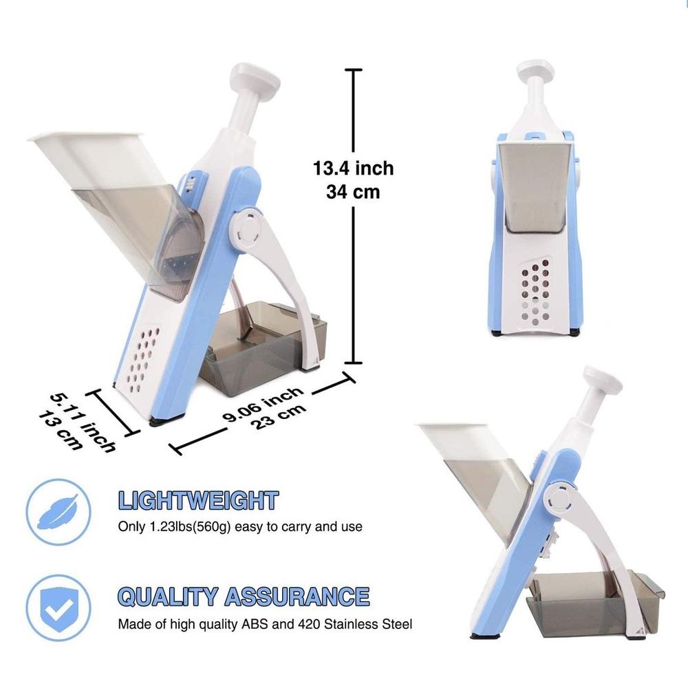 Mandolim Fatiador 8 em 1 | Cortador de Frutas e Legumes