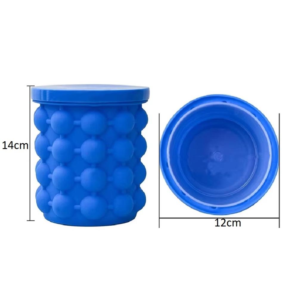 Forma e Mini Balde de Gelo Silicone 4 em 1 Multiuso