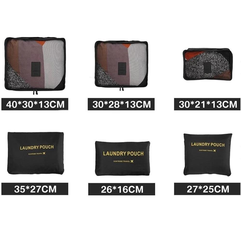 Kit Organizador de Mala 6 Peças | Necessaire e Porta Roupas