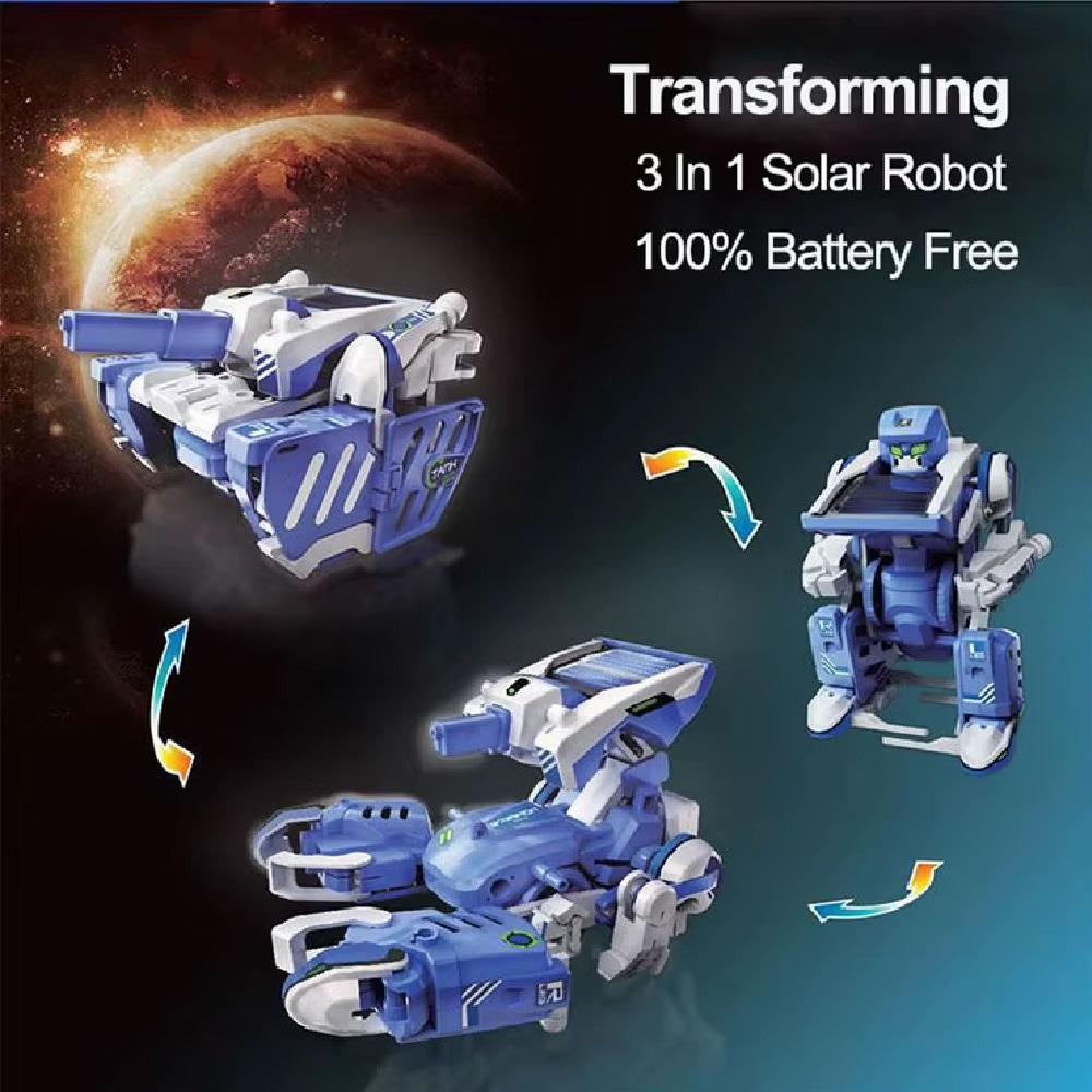 Kit Robô Solar Criativo 3 em 1 | Tanque, Caminhão e Escorpião