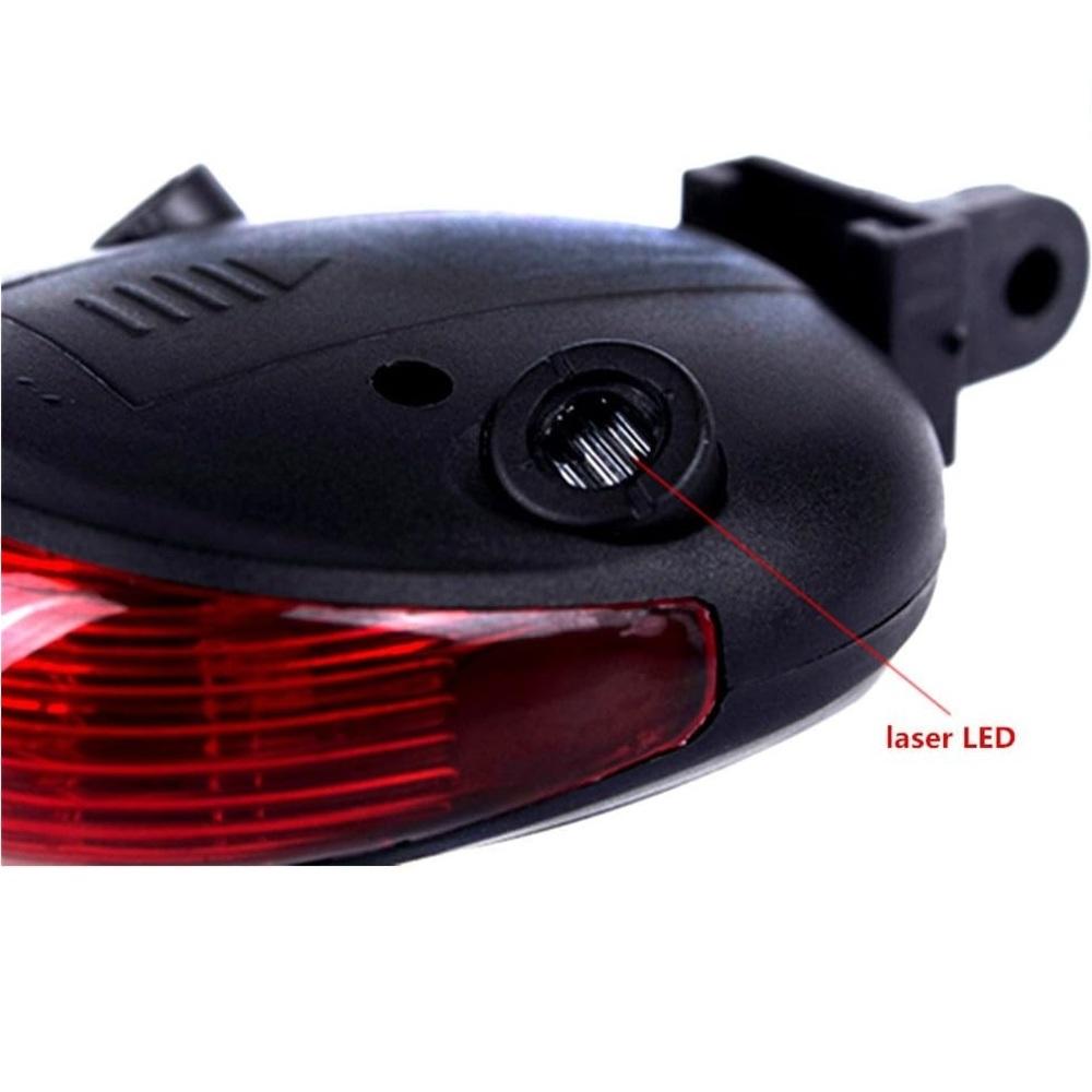 Lanterna LED com Laser | Traseira Bike