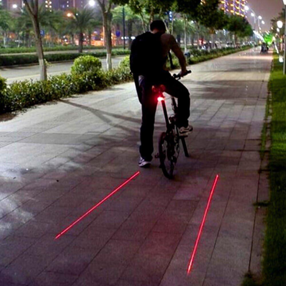 Lanterna LED com Laser | Traseira Bike