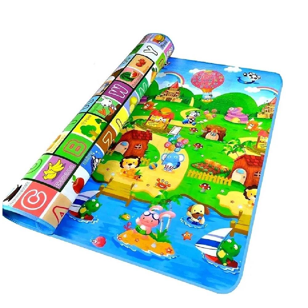 Tapete Infantil Educativo Dupla Face Térmico | 1,80m x 1,20m