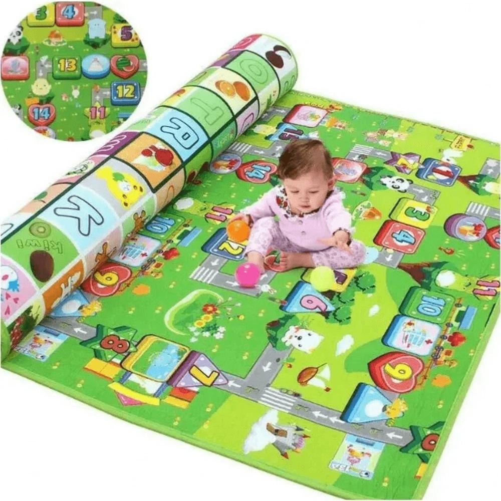 Tapete Infantil Educativo Dupla Face Térmico | 1,80m x 1,20m