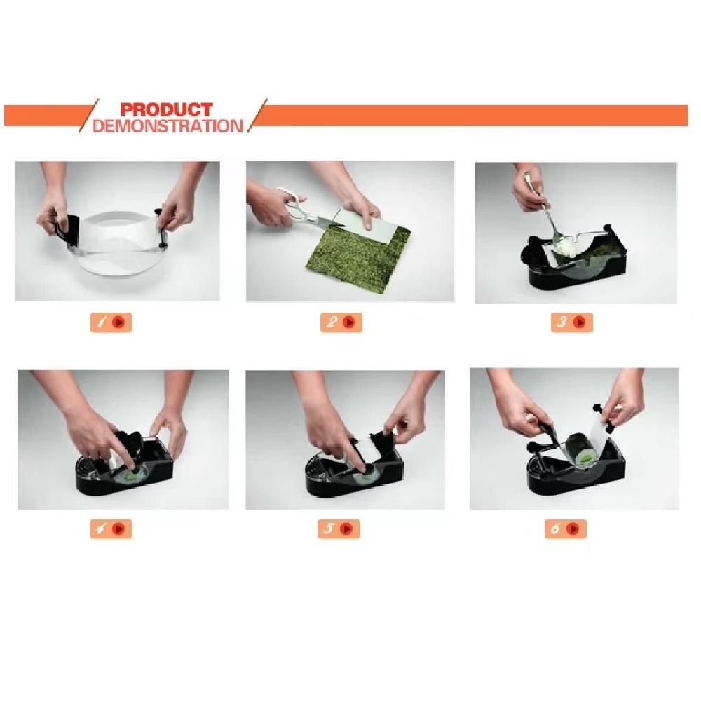 Kit Sushi em Casa - Máquina Manual para Sushi e Hot Roll
