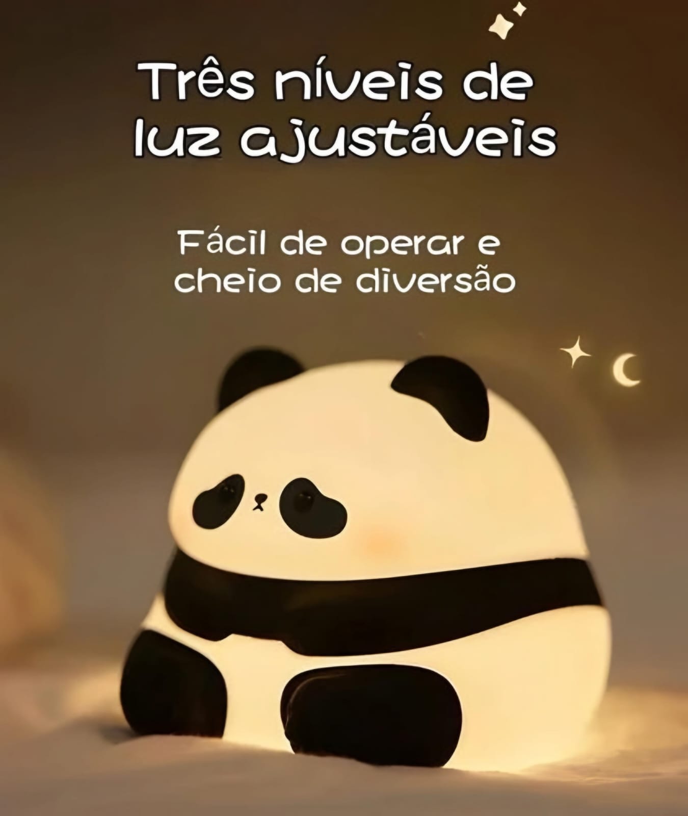 Luminária Touch Panda Sentado LED