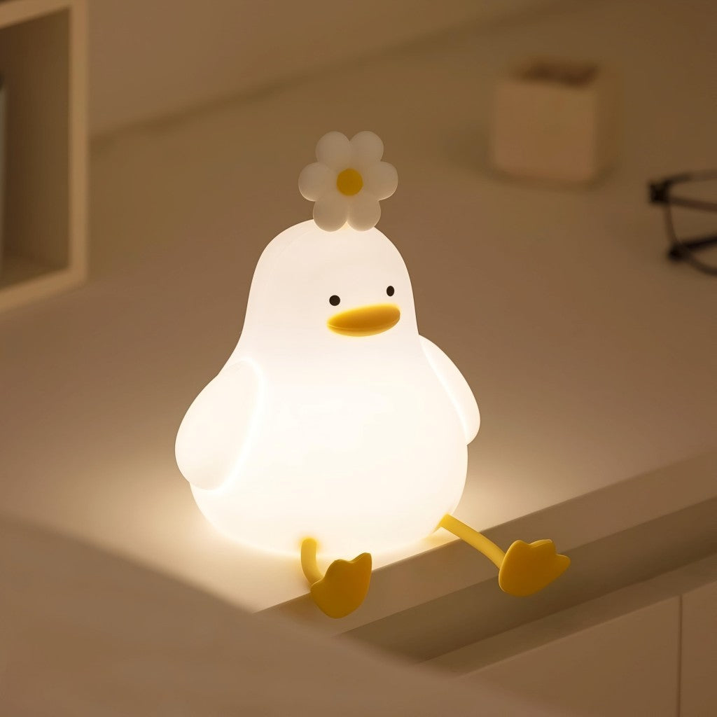 Luminária Touch Pato Florzinha LED