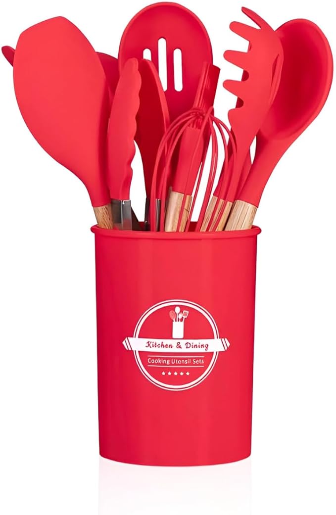 Kit Utensílios de Cozinha 12Pçs | Vermelho