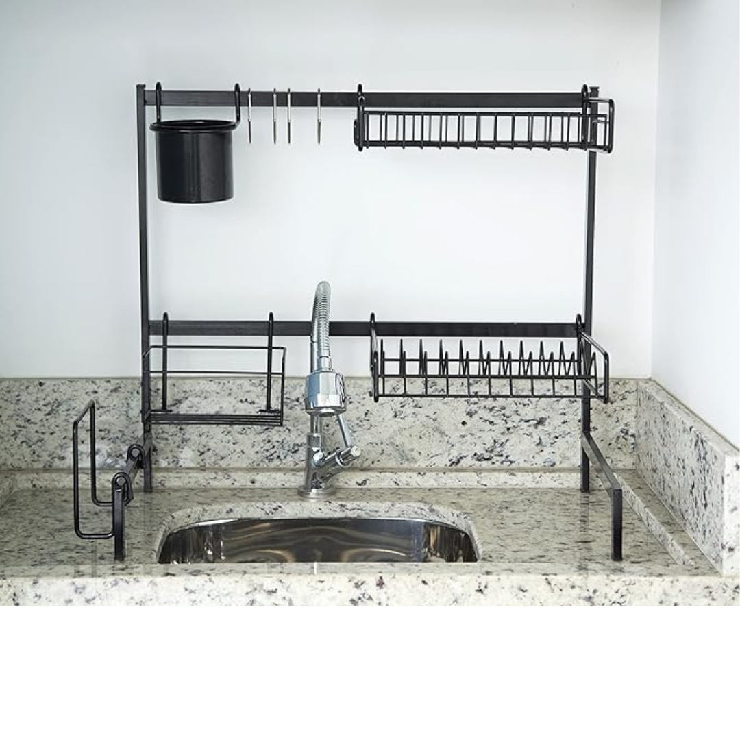 Bancada de Cozinha Suspensa Escorredor Aramado 14 peças