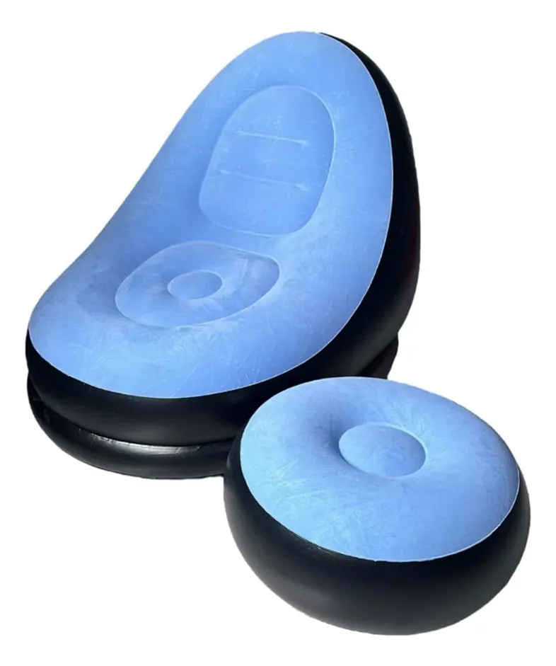 Poltrona Inflável Puff Gigante com Bomba | Cores Sortidas