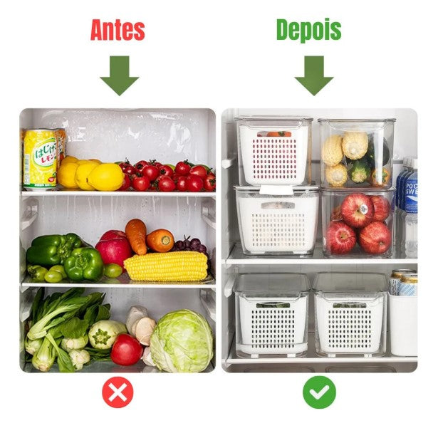 Conjunto 3 Potes Herméticos para Alimentos