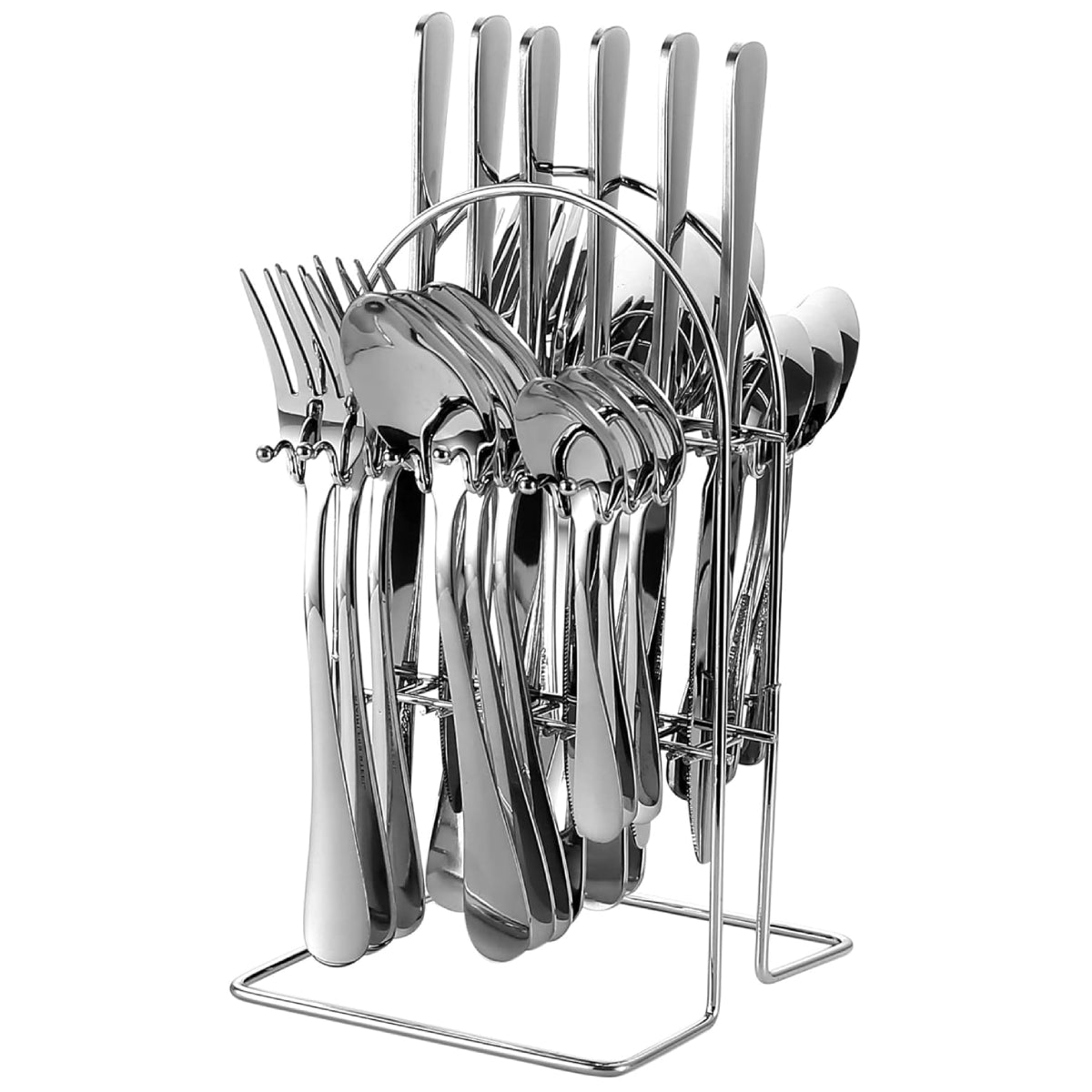 Kit Talheres em Aço Inoxidável 24 peças