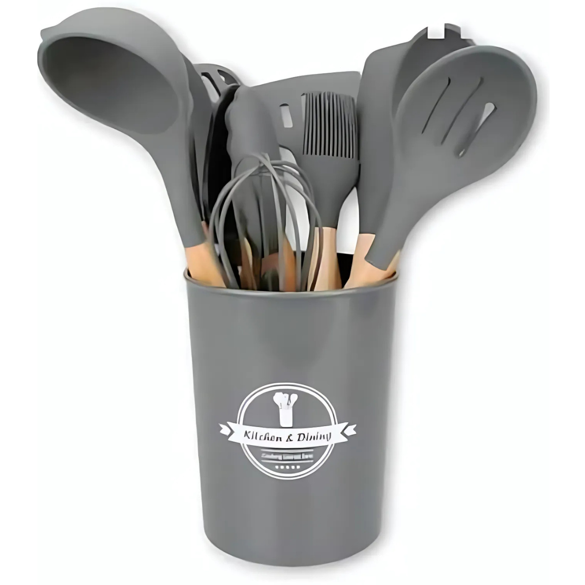 Kit Utensílios de Cozinha 12Pçs | Cinza