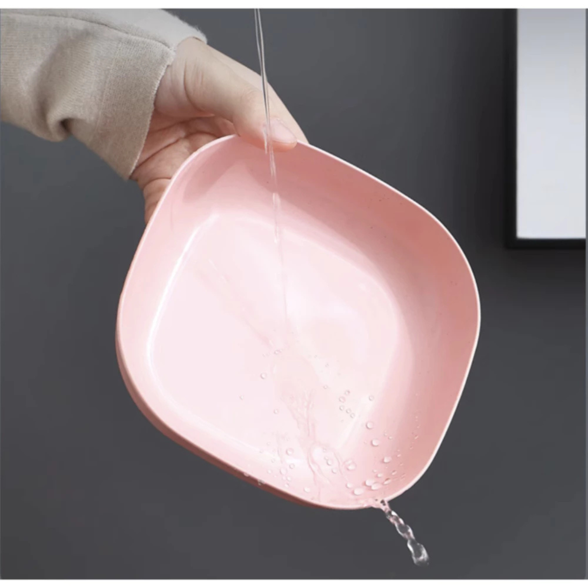 Conjunto 10 Pratos Plásticos Duros + Escorredor