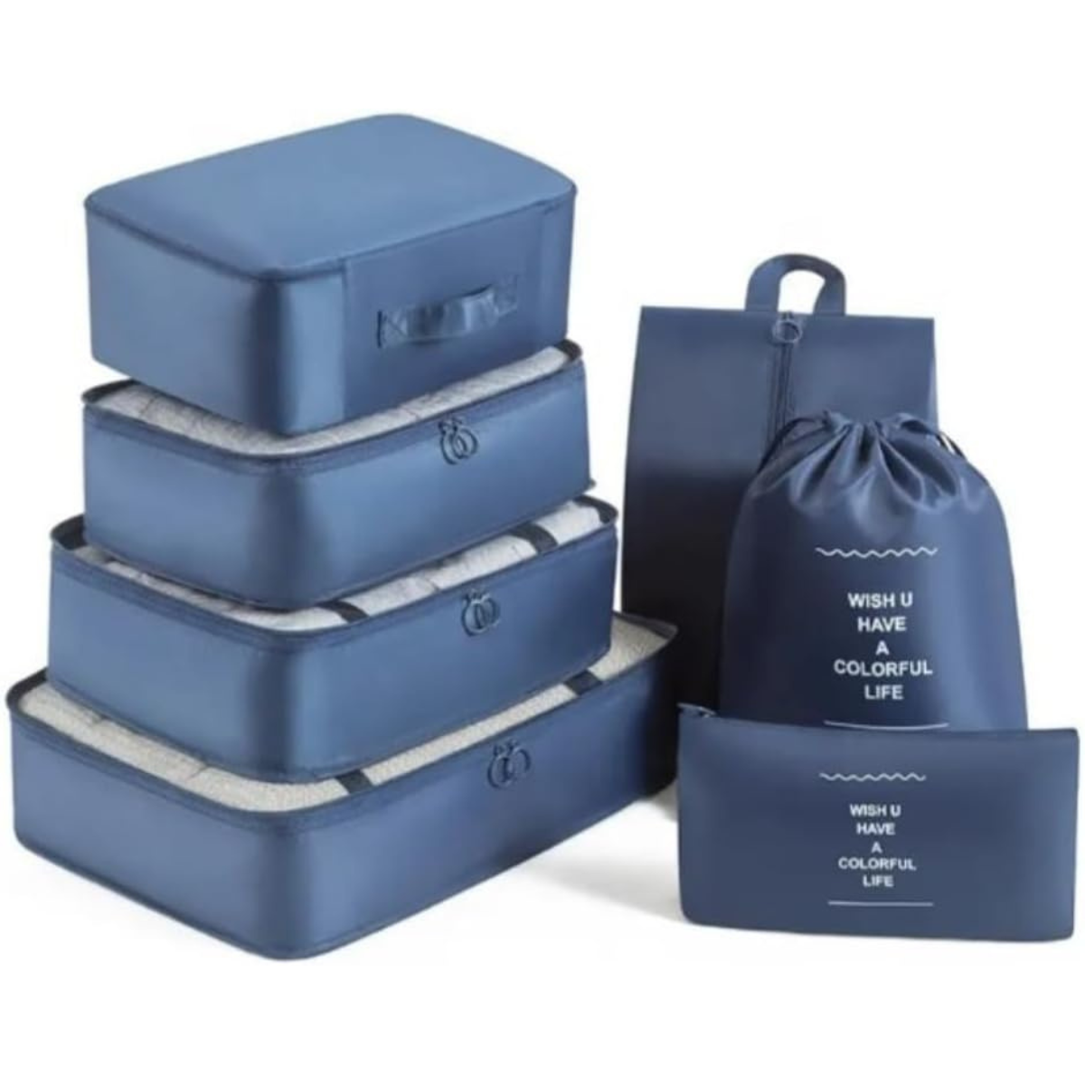 Kit Organizador de Mala para Viagens 7 Peças