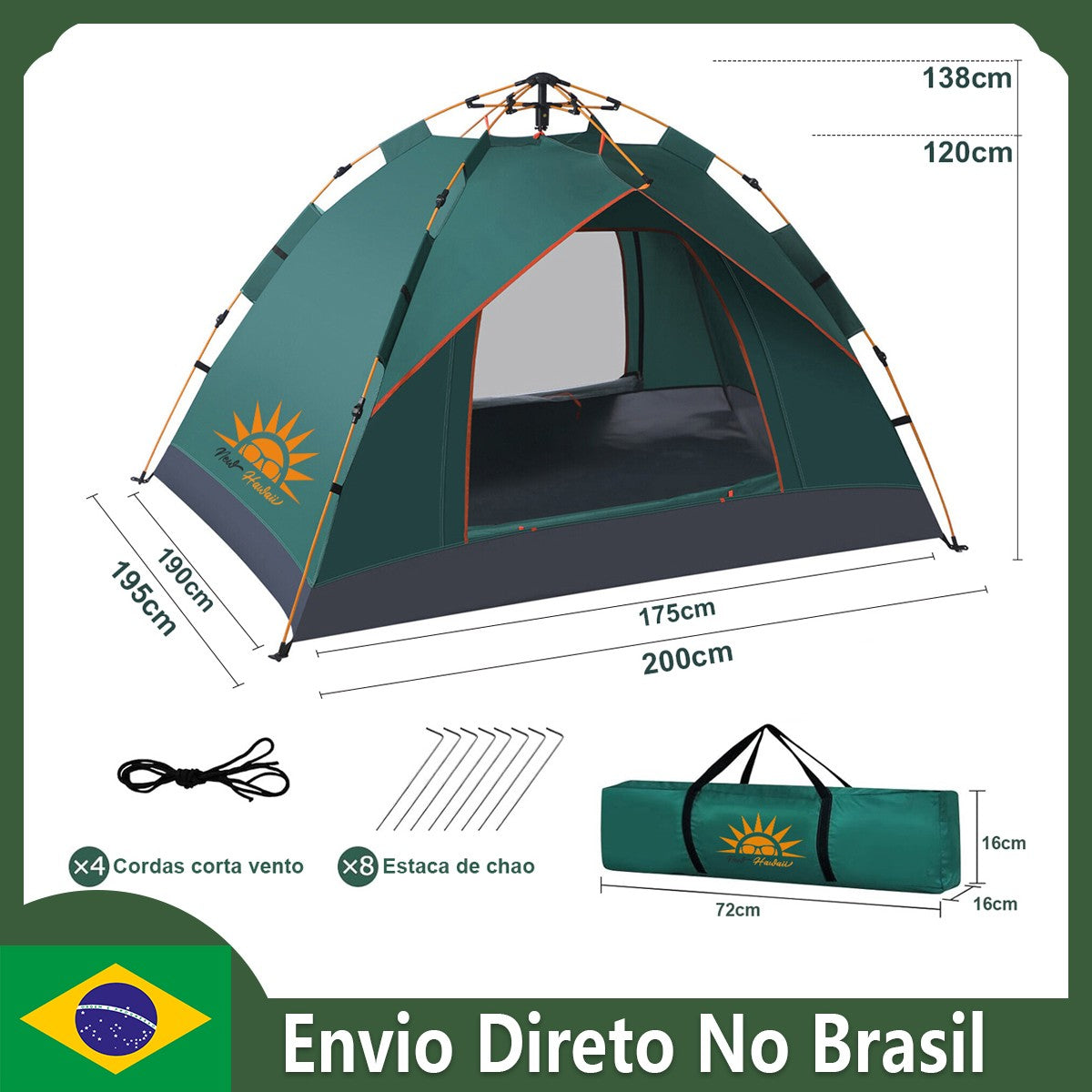 Barraca Camping Pop-up para até 4 pessoas