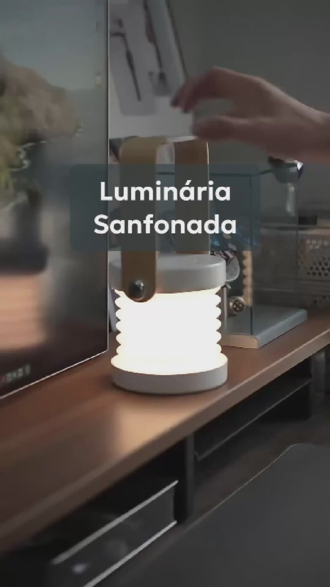 Luminária Sanfonada Portátil