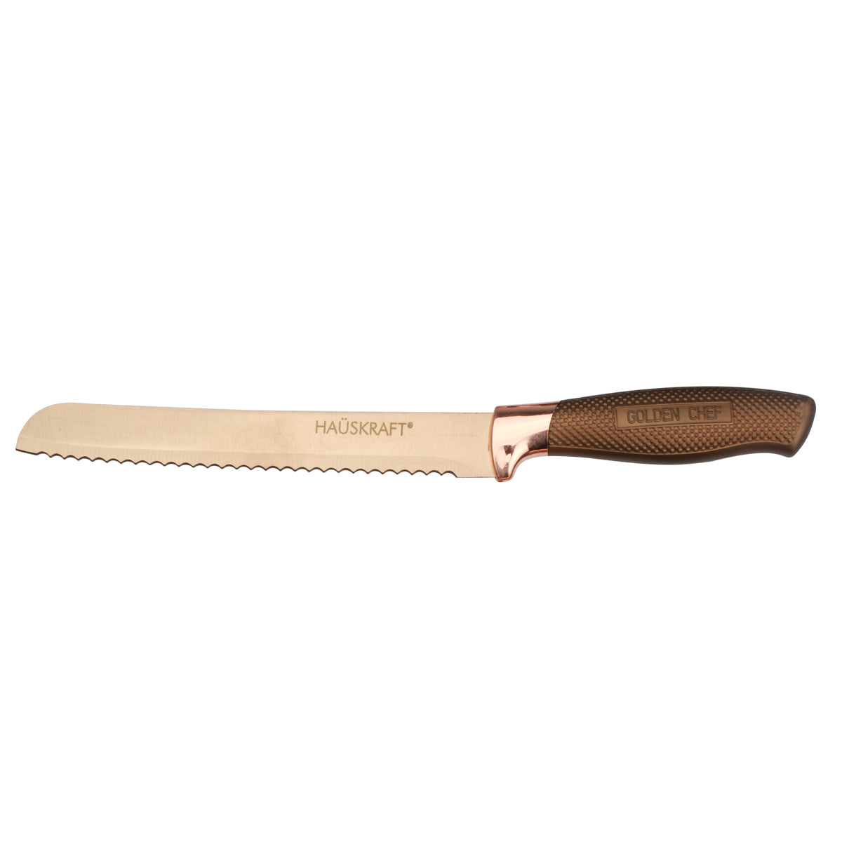 Conjunto de Facas com Cepo Golden Chef Rose Gold | Haüskraft