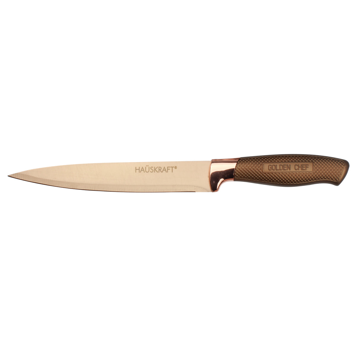Conjunto de Facas com Cepo Golden Chef Rose Gold | Haüskraft