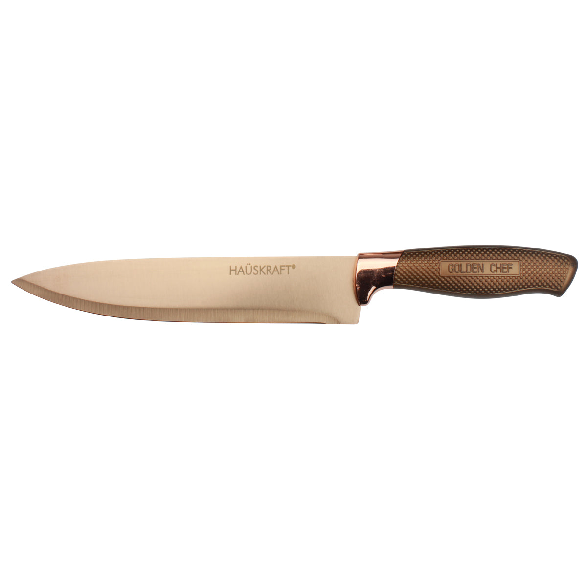 Conjunto de Facas com Cepo Golden Chef Rose Gold | Haüskraft