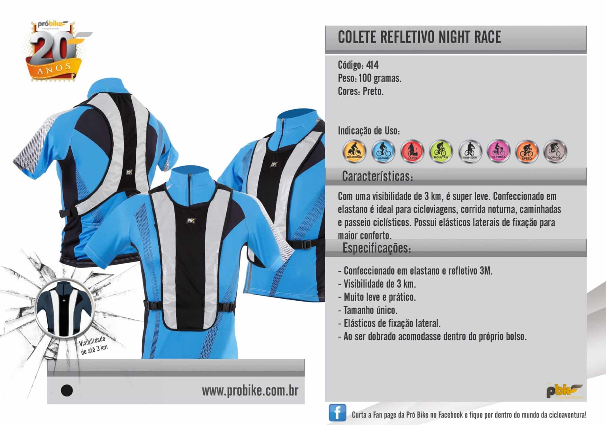 Colete Refletivo Night Race | Probike