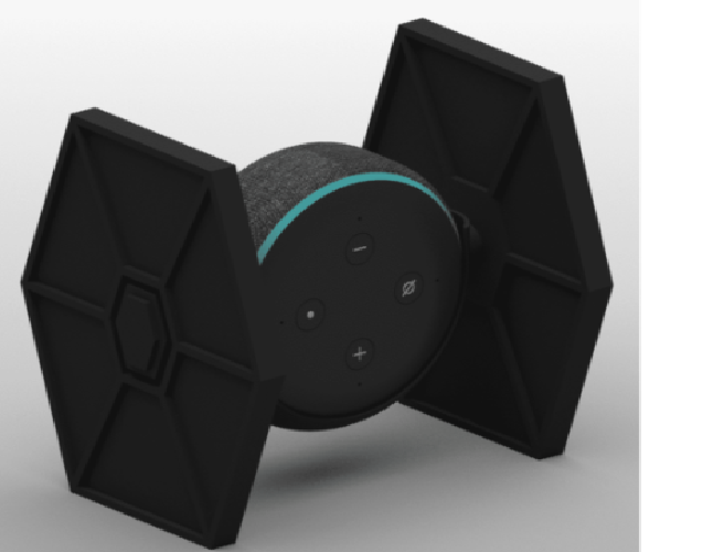 Suporte Alexa Tie Fighter StarWars | Echo Dot Geração 3