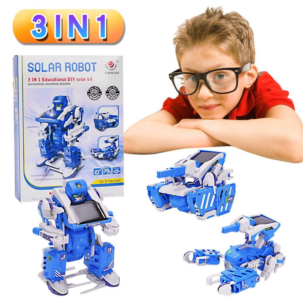 Kit Robô Solar Criativo 3 em 1  | Tanque, Caminhão e Escorpião