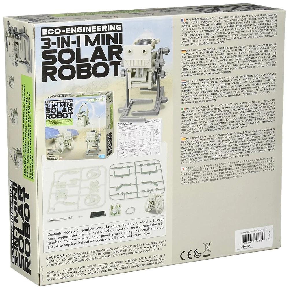 Kit Robô Solar 3 em 1 com Placa de Energia