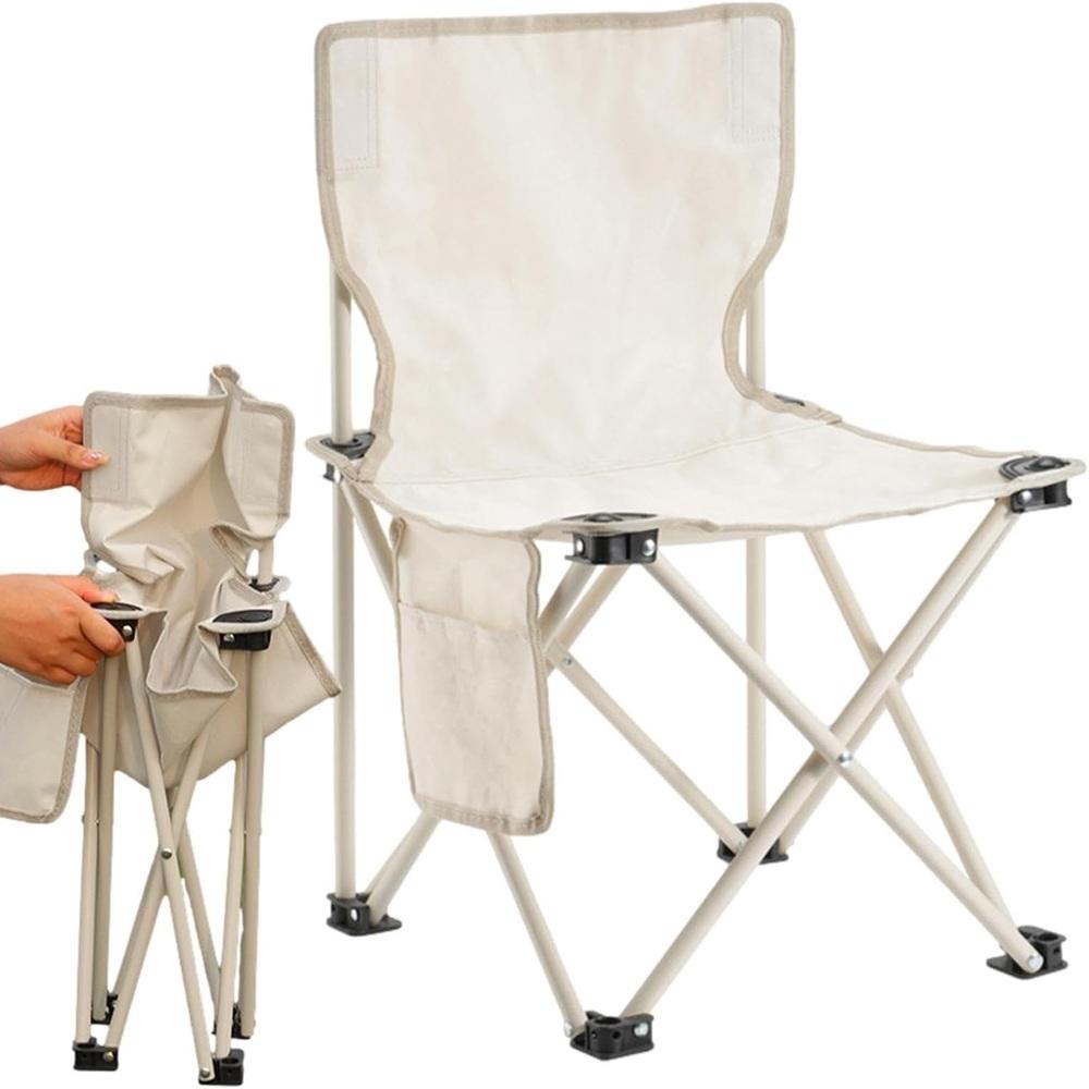 Cadeira Camping Dobrável com Bolso Lateral