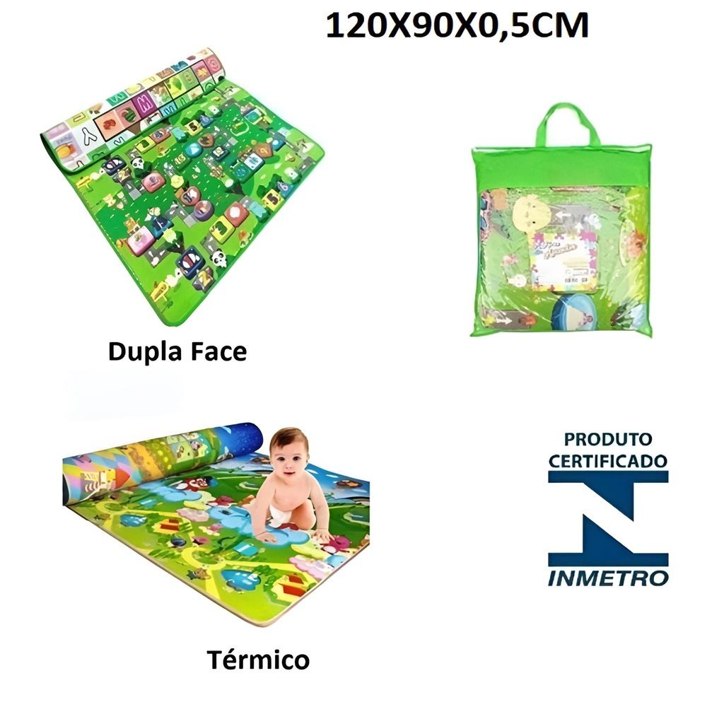 Tapete Infantil Educativo Dupla Face Térmico | 1,20m x 90cm