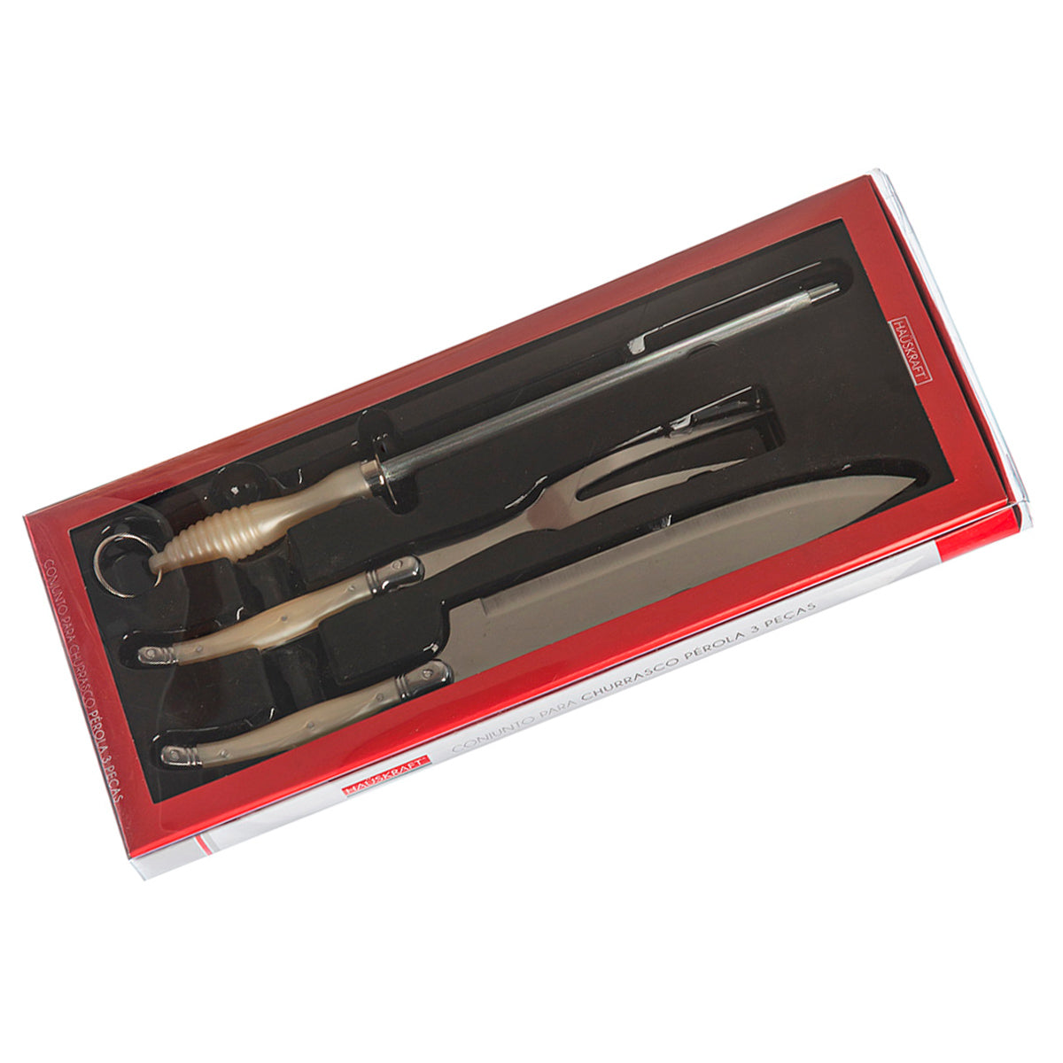 Conjunto para Churrasco com 3 peças Pérola Hauskraft