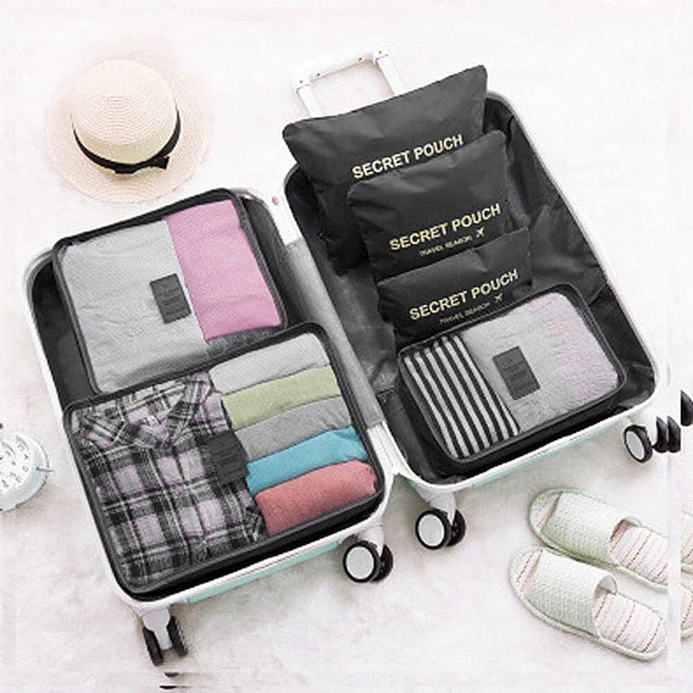 Kit Organizador de Mala 6 Peças | Necessaire e Porta Roupas