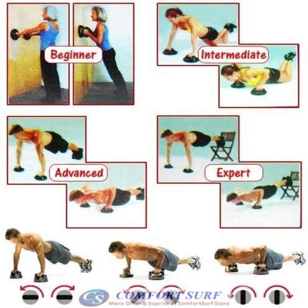 Apoio Giratório para Flexão de Braços Push Up Pro