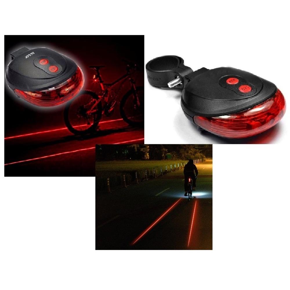 Lanterna LED com Laser | Traseira Bike